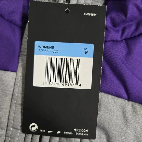 NWT Nike Clemson Tigers Purple Gray Puffer Vest Womens Medium - Picture 4 of 7